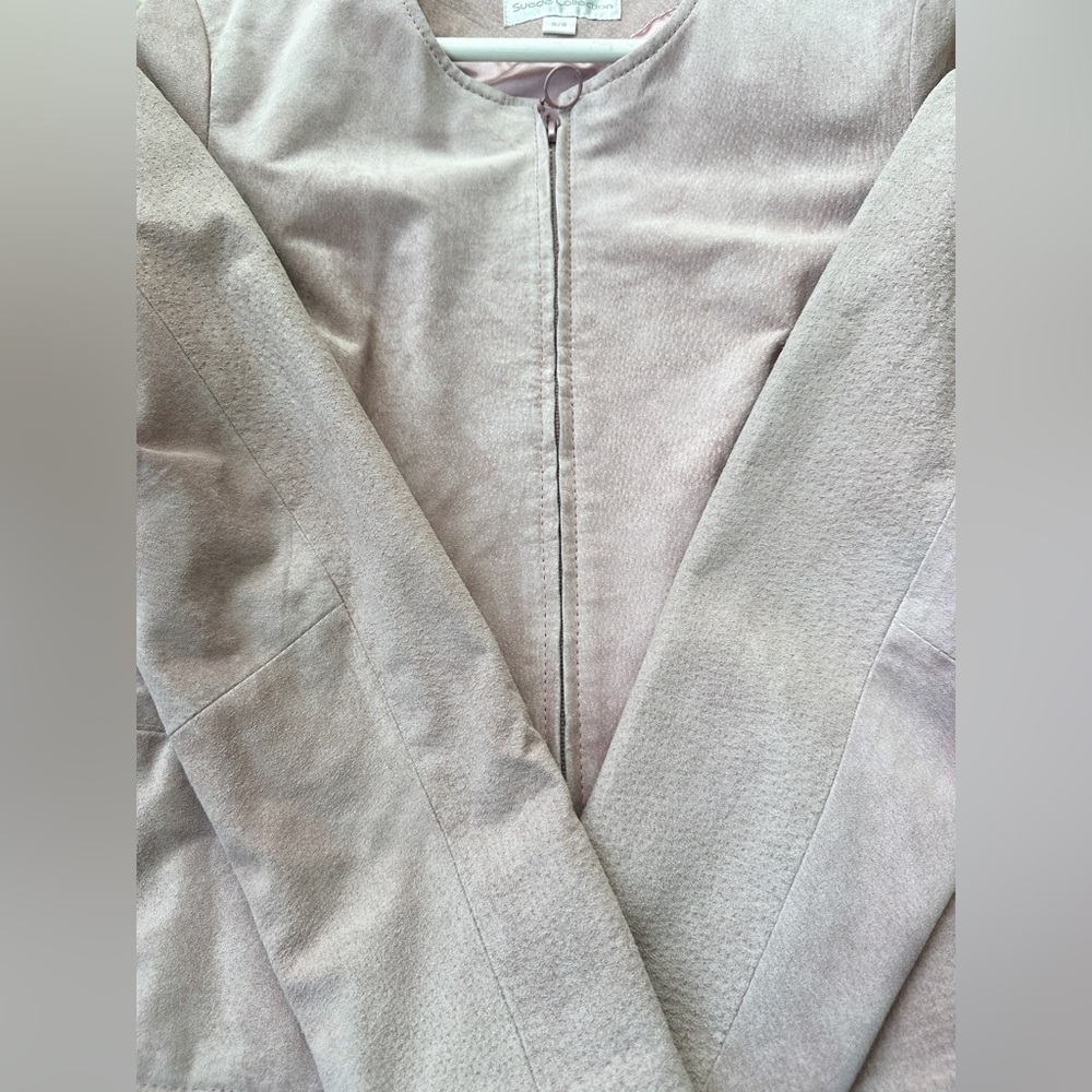 Suede Jacket “Beechers Brook-Fairweather”-Blush Pink Genuine Leather- Size:Small - Picture 11 of 11